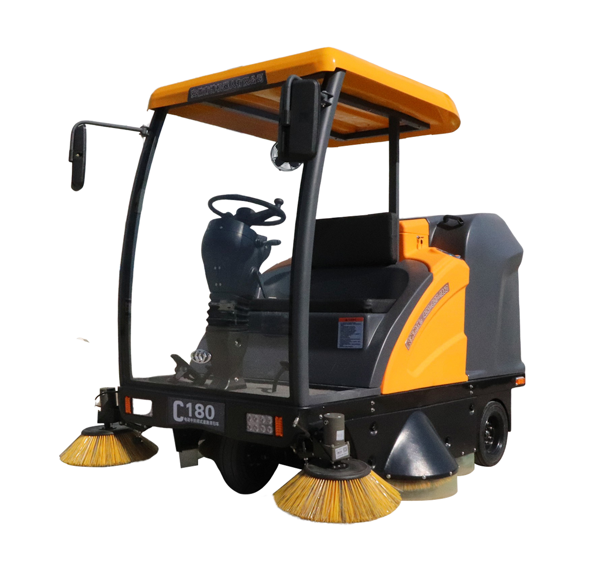 C180 AUTOMATIC SEMI-CLOSED RIDE-ON SWEEPER